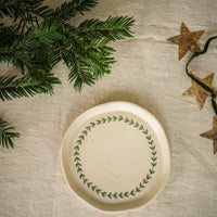 Hand Painted Snack Plate - Wreath | Annie Mo's