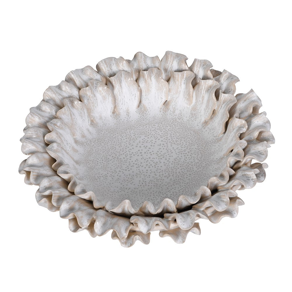 Handmade Ornate Glazed Petal Bowl 28cm | Annie Mo's