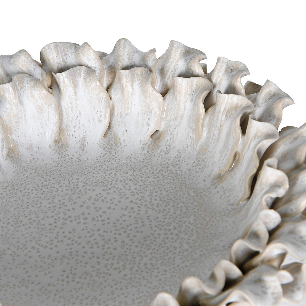 Handmade Ornate Glazed Petal Bowl 28cm | Annie Mo's-B