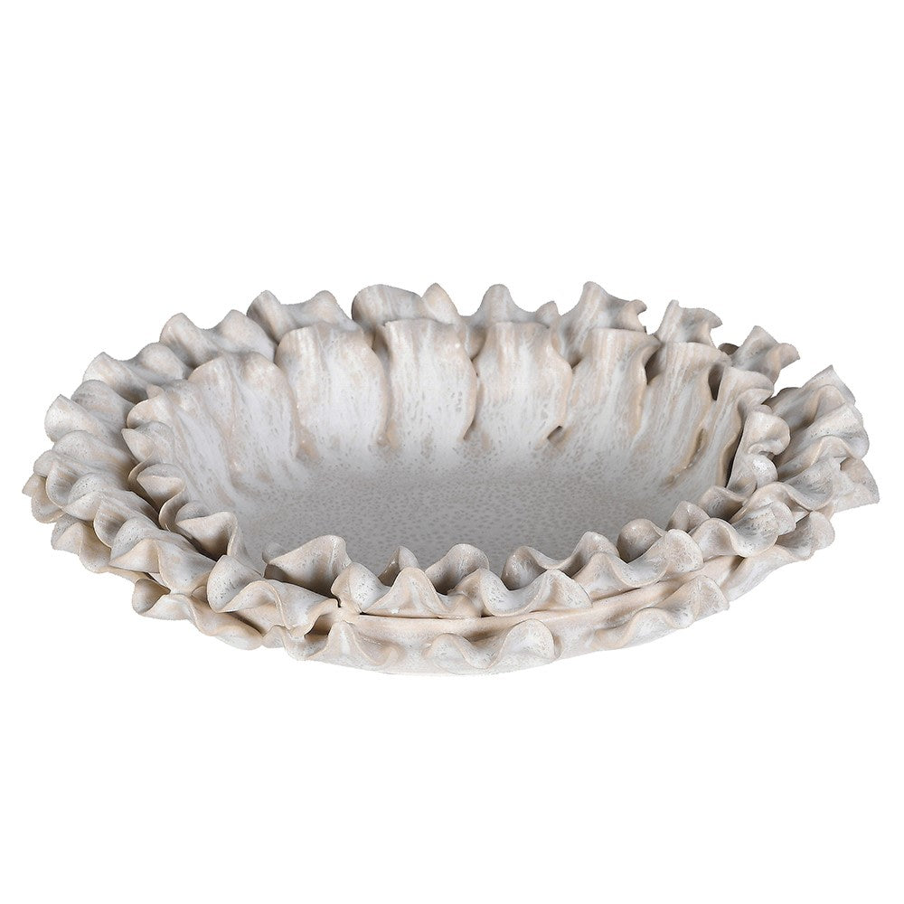 Handmade Ornate Glazed Petal Bowl 28cm | Annie Mo's-C
