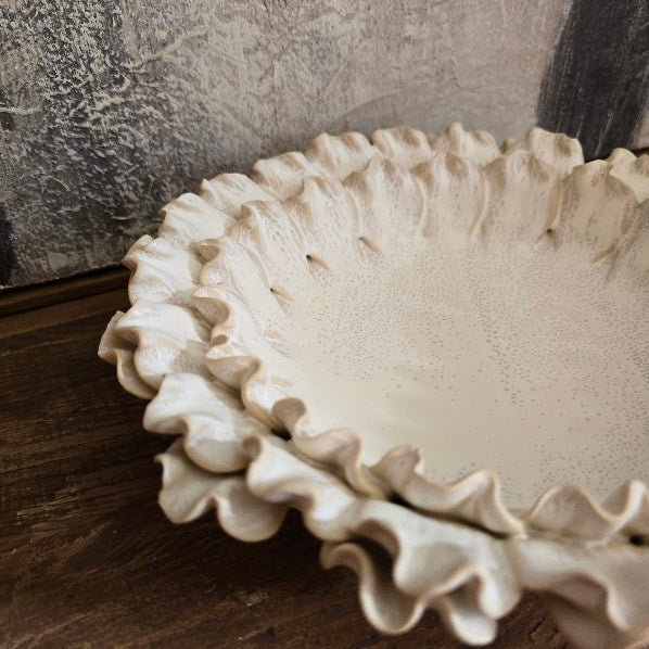 Handmade Ornate Glazed Petal Bowl 2