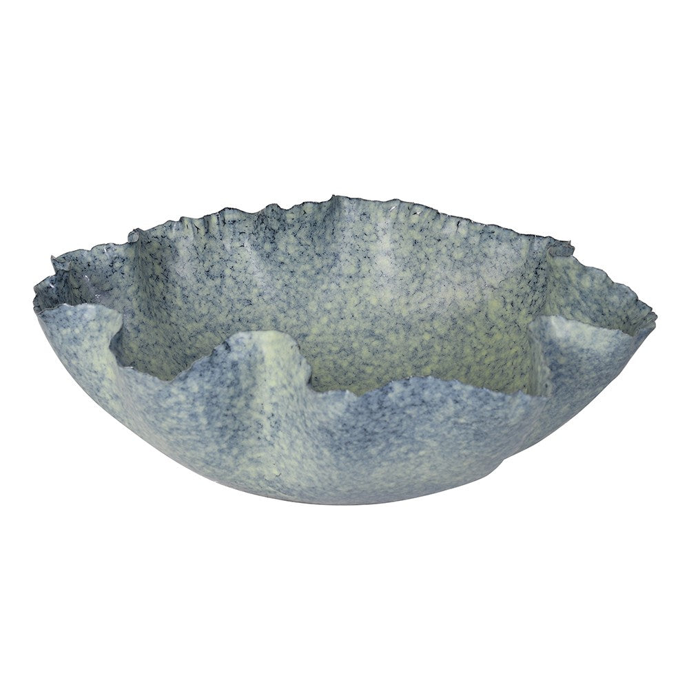 Handmade Sky Blue Textured Decorative Bowl 39cm | Annie Mo's