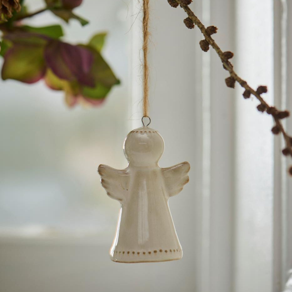 Hanging Ceramic Angel 6cm | Annie Mo's