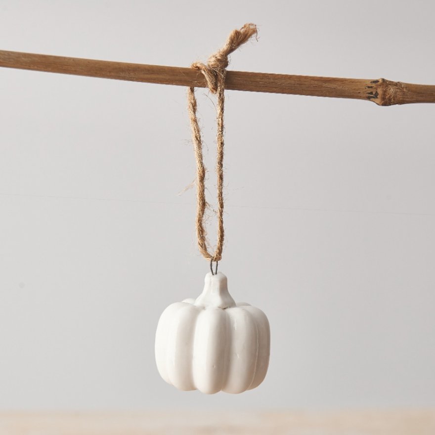 Hanging Ceramic Pumpkin 6.5cm | Annie Mo's