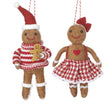 Hanging Gingerbread Boy and Girl 13cm - Choice of Style | Annie Mo's