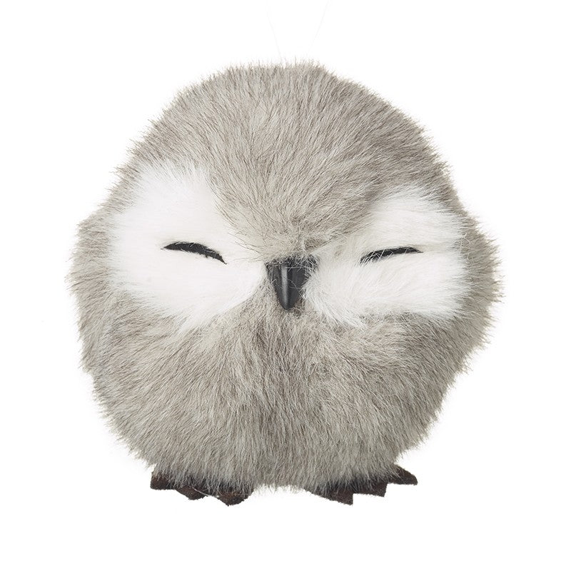Hanging Grey Sleepy Owl 10cm | Annie Mo's