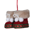 Hanging Ruby Faux Fur Booties 7cm | Annie Mo's