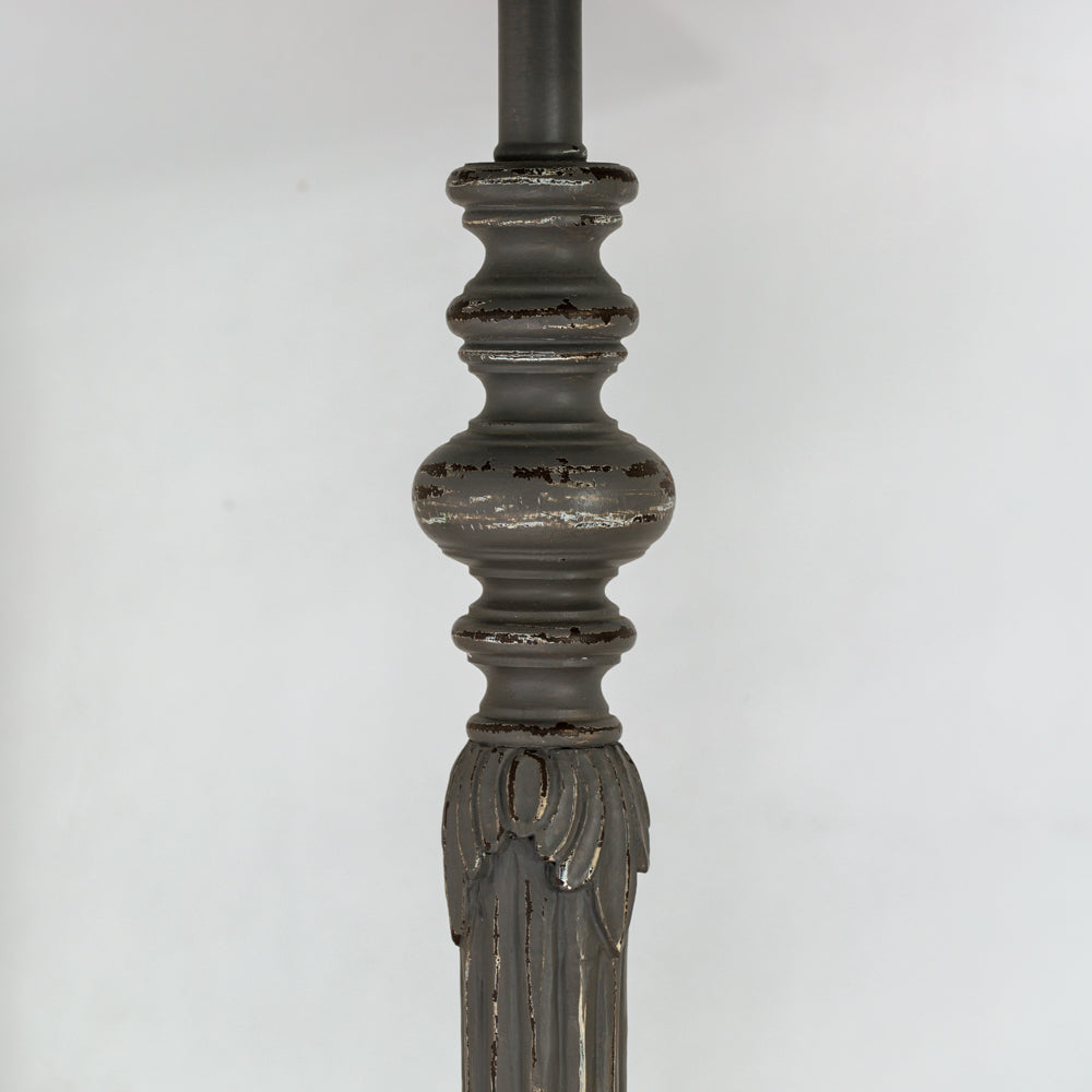 Helga Midi Lamp Antique Dark Grey With Shade 91cm