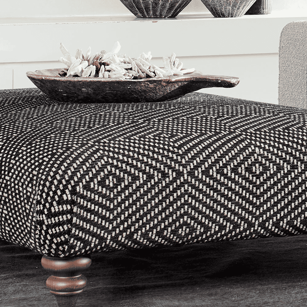 Herbie Footstool | Patterned Fabrics-C