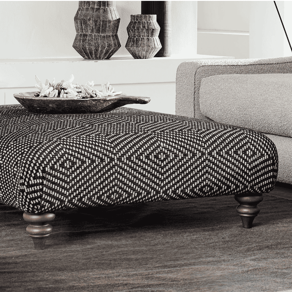 Herbie Footstool | Patterned Fabrics-B