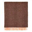 Herringbone Pure Wool Throw - Chocolate Orange