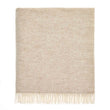 Herringbone Pure Wool Throw - Neutral