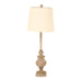 Hiaro Candlestick Table Lamp With Linen Shade 80cm