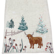 Highland Cow Festive Beige Table Runner 190cm