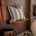 Hilda Beige Brown and Black Stripe Cushion Cover 50cm x 50cm