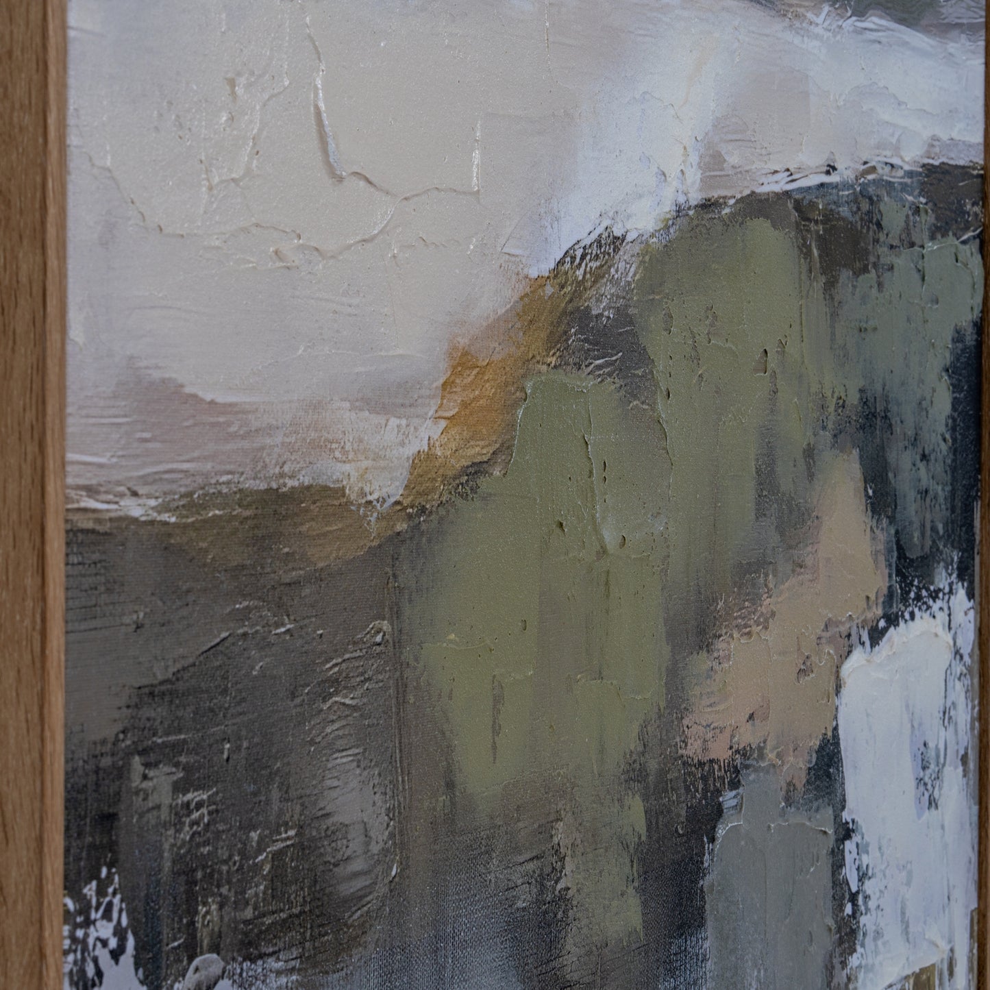 Hillside View Hand Painted Canvas in Frame 120cm