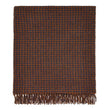 Hound's-tooth Merino Throw Navy and Rust
