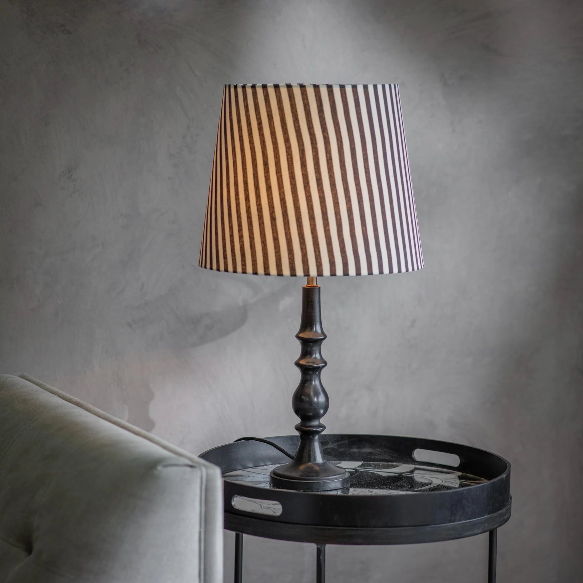 Clements Striped Shade Table Lamp 63cm | Annie Mo's