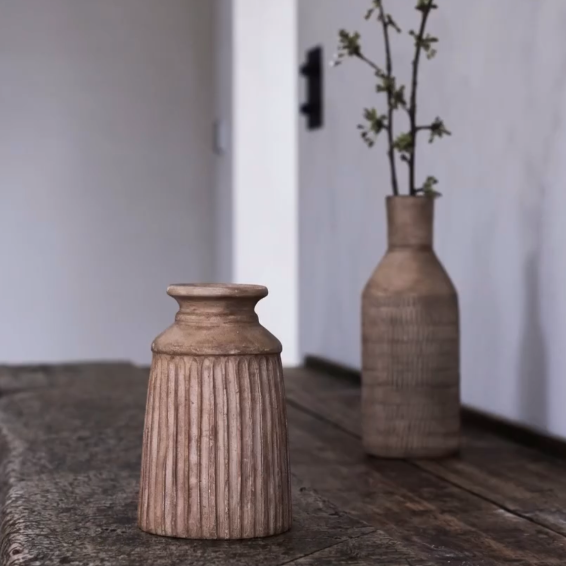 Rena Terracotta Vase - Antiqued 20cm