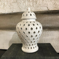 Small White Ginger Jar 23cm