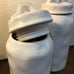 White Ceramic Jars