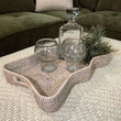 Artisan Weave Rattan Scallop Trays- Size Choice