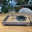Artisan Weave Rattan Trays on Legs - Size Choice-C