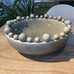 Emmerdale Grey Crackle Glazed Large Bowl with Ball Detail
