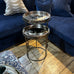 Set of Two Mirrored Seville Tray Nesting Tables 67cm