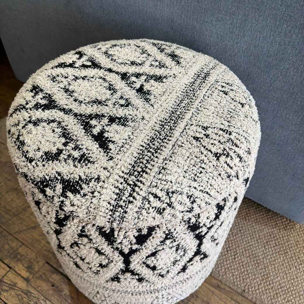 Patterned Occasional Storage Stool -I
