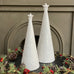 Glazed Ceramic Tree Ornament with Textured Detail and Star