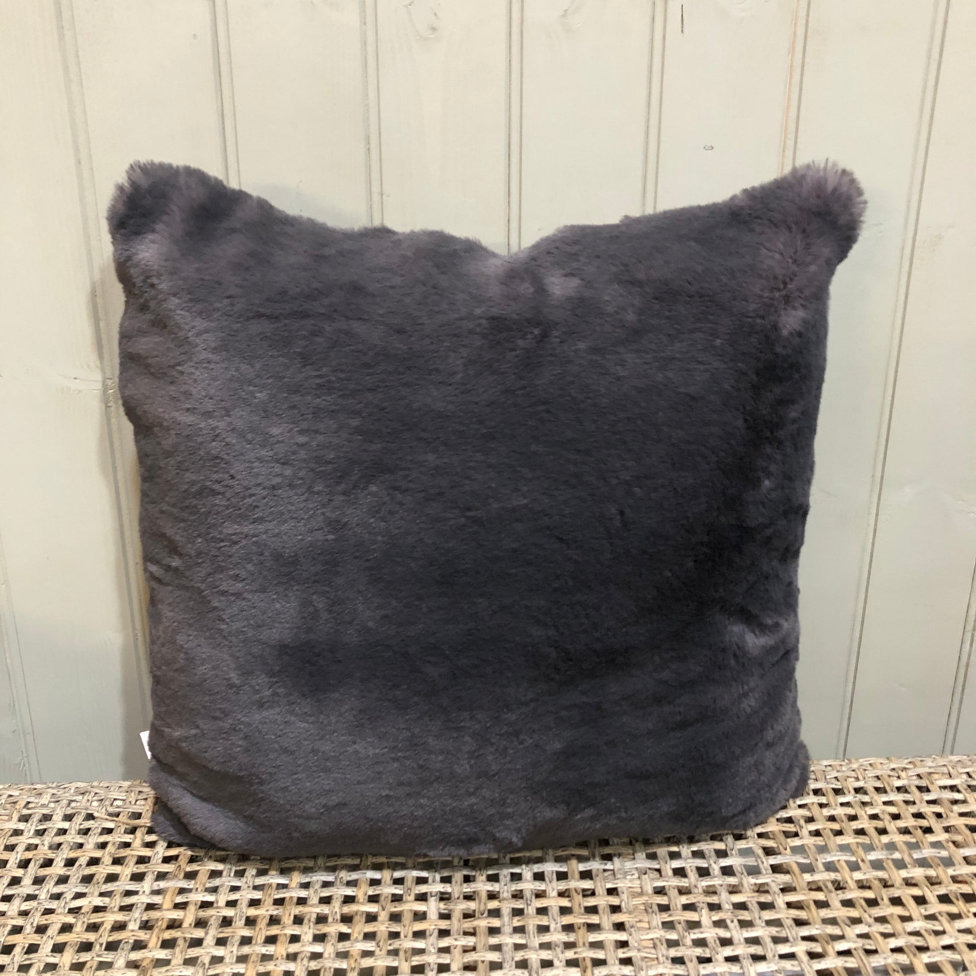 Katrina Hampton Russian Blue Faux Fur Cushion 45cm x 45cm - CLEARANCE