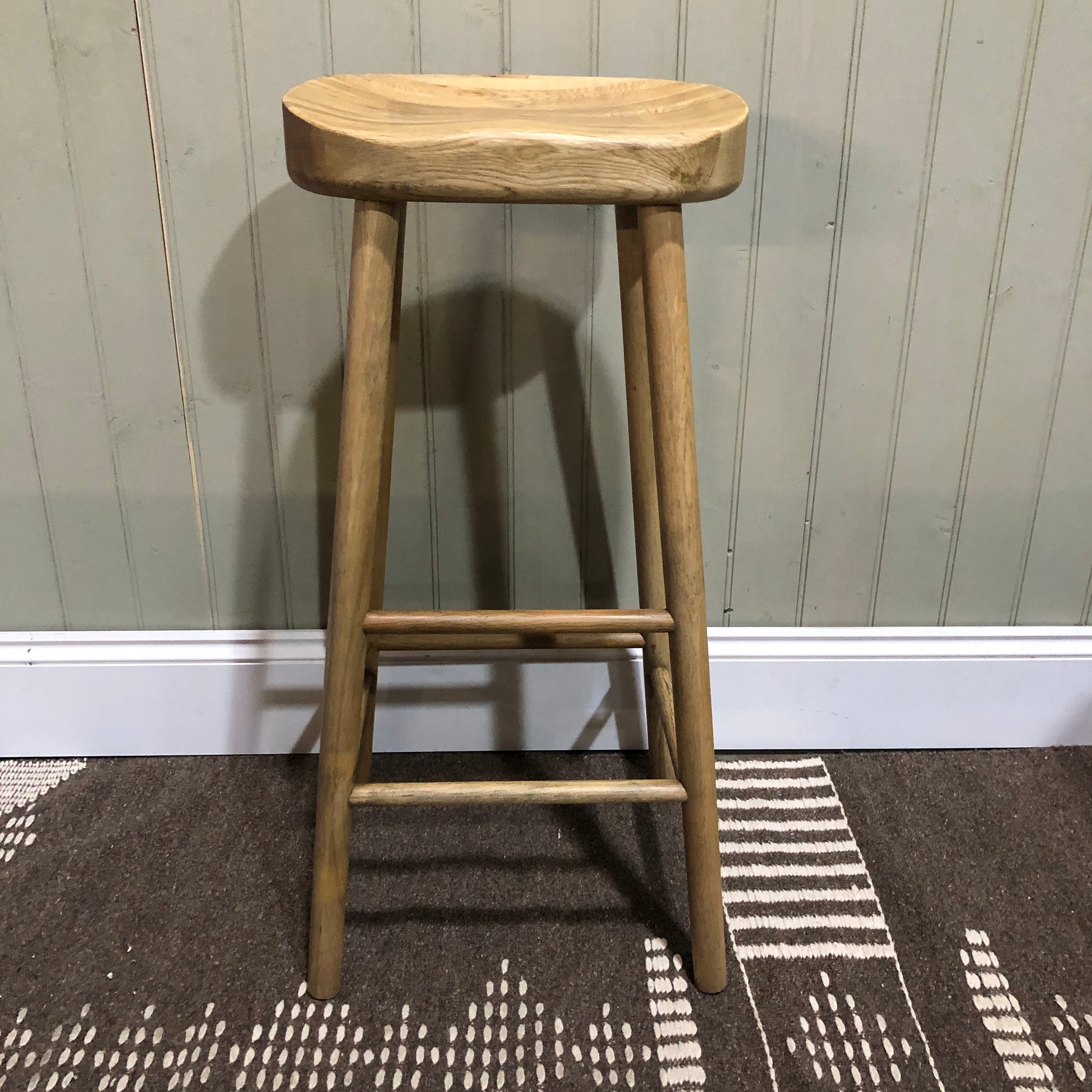 Weathered Farmhouse Stool - CLEARANCE | Annie Mo's