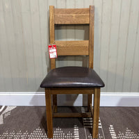 Dining Chair with Faux Leather Upholstered Seat Pad - CLEARANCE | 