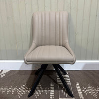 Chloe Dining Chair - Taupe Leather - CLEARANCE | Annie Mo's