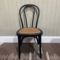 Rattan and Black Beech Dining Chair - CLEARANCE | Annie Mo's
