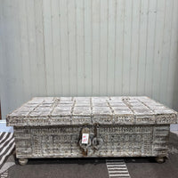 Large Rustic Storage Coffee Table  - CLEARANCE