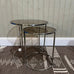 Nesting Tables with Tinted Glass and Stainless Steel Bases - CLEARANCE