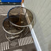 Nesting Tables with Tinted Glass and Stainless Steel Bases - CLEARANCE