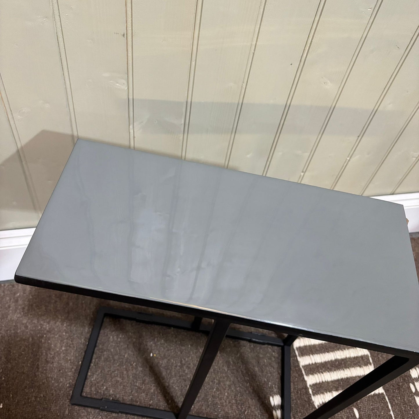 Grey Iron Sofa Table - CLEARANCE