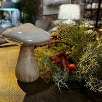 Beige Ceramic Mushroom Decoration
