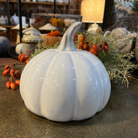 Glazed Ceramic Pumpkin 13.6cm