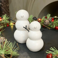 White Ceramic Snowman Decoration - Size Choice | Annie Mo's