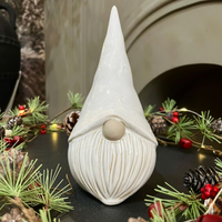 Glazed Ceramic Gonk Ornament with Textured Detail - Size Choice
