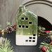 Green Ceramic House Decoration with LED 15cm | Annie Mo's