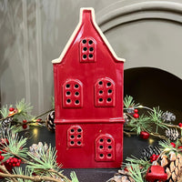 Red Ceramic LED Townhouse - Size Choice | Annie Mo's