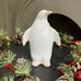 Large Stone Glazed Ceramic Penguin Ornament 17cm