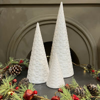 Glazed Ceramic Tree Ornament with Tree Textured Detail - Size Choice