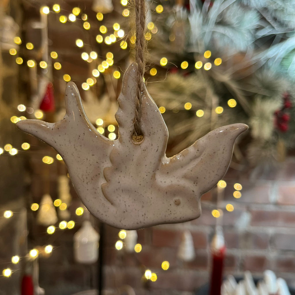 Glazed Bird Bauble 10cm