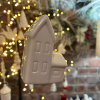 White Ceramic Hanging House Decoration 7cm